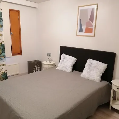 公寓 Keskustan Kaksio Parvekkeella, Ilmastoitu. 萨翁林纳